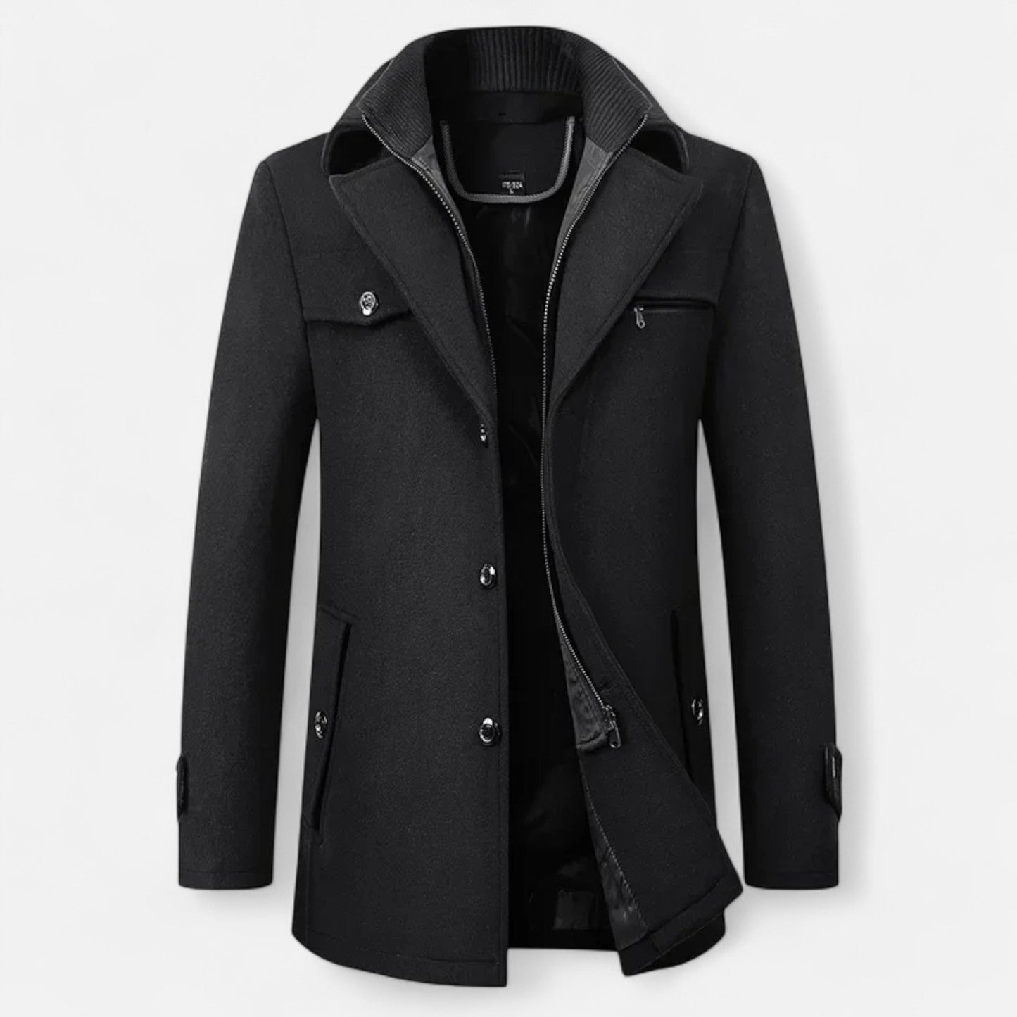 Marchmel | Trench Homme Laine Col Double Zippé