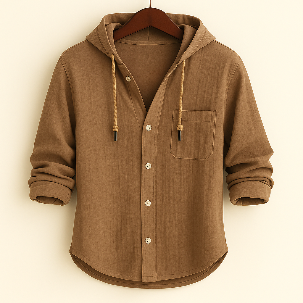 DUMONT LYON™ | CAMICIA DI LUSSO IN MORBIDO COTONE CON CAPPUCCIO