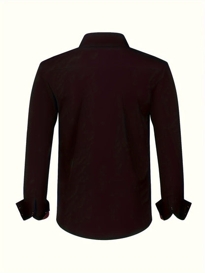 ALBERTO | CAMICIA ELEGANTE LEGGERA CON PARTICOLARI A CONTRASTO