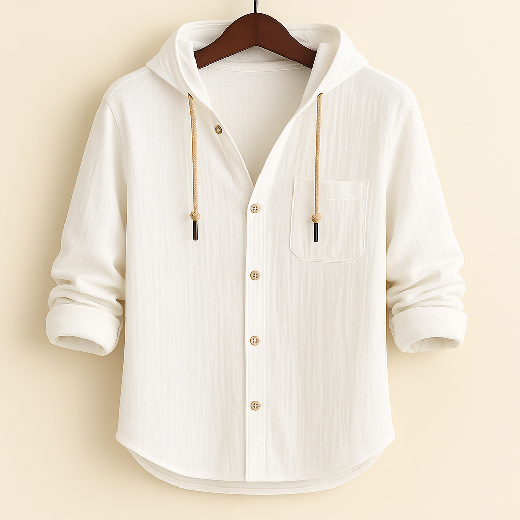DUMONT LYON™ | CAMICIA DI LUSSO IN MORBIDO COTONE CON CAPPUCCIO