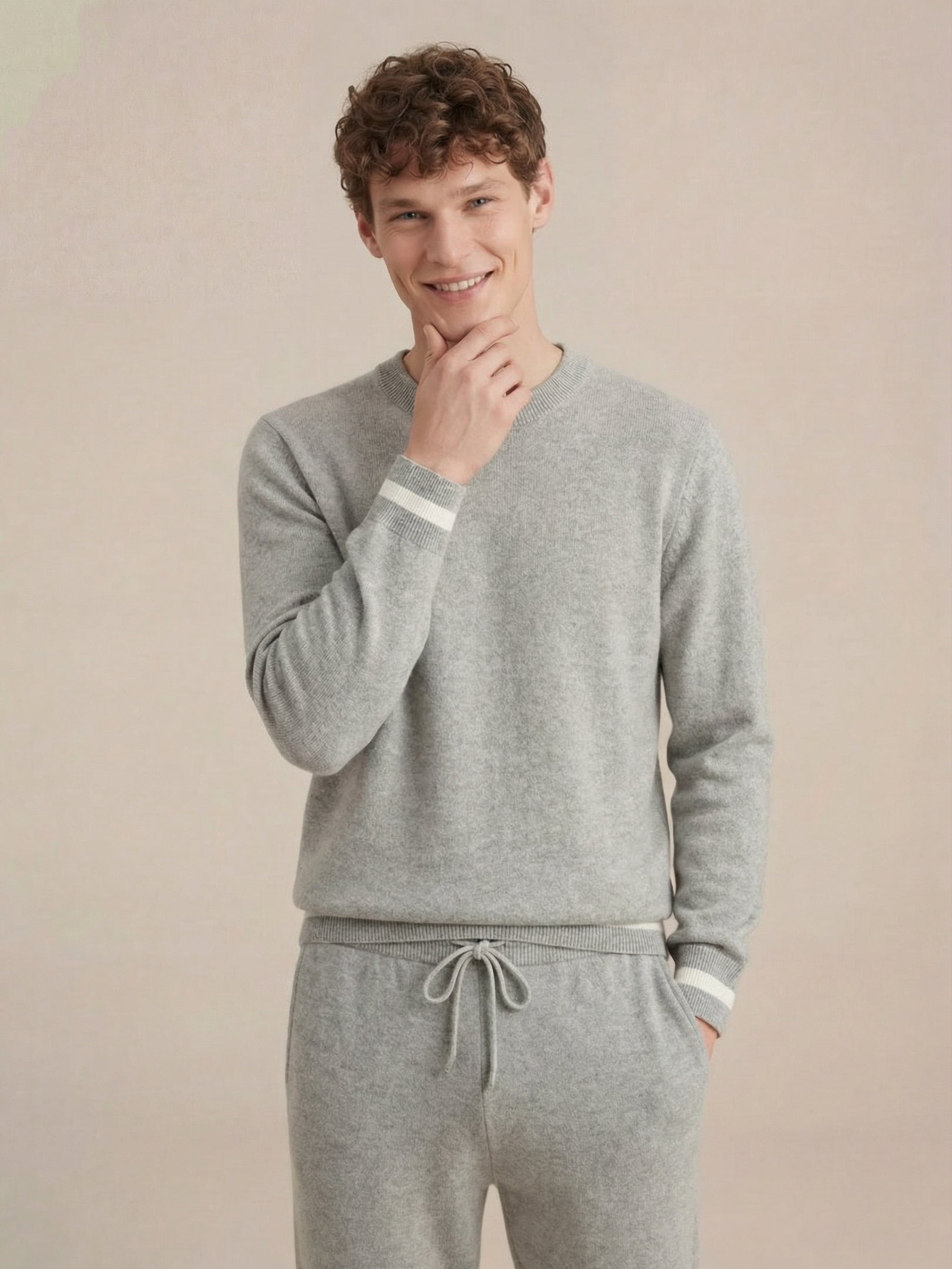 Ensemble Nilo en Cachemire Gris