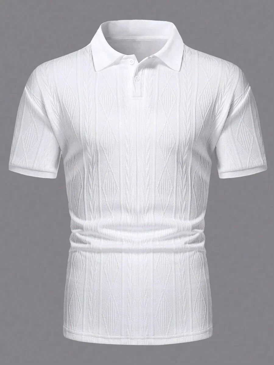 GIANNI | MAGLIA A COLLO ALTO ESTIVA CON BOTTONI