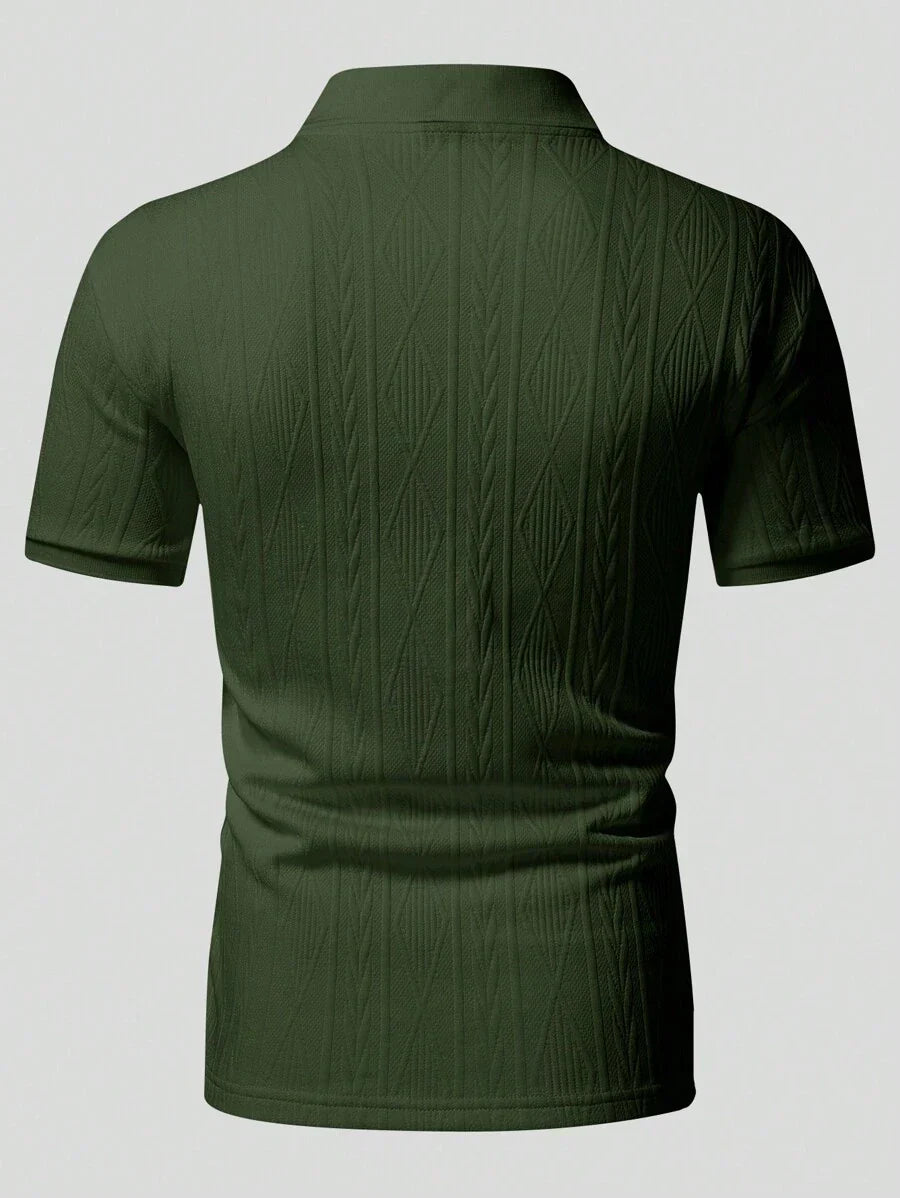 GIANNI | MAGLIA A COLLO ALTO ESTIVA CON BOTTONI