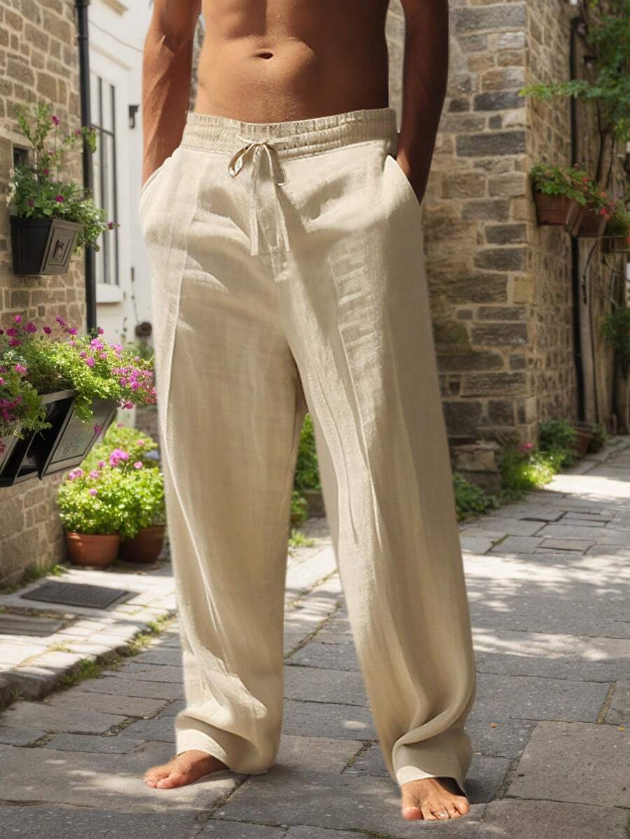 MATHIS | PANTALONE LEGGERO IN LINO CON CORDINO