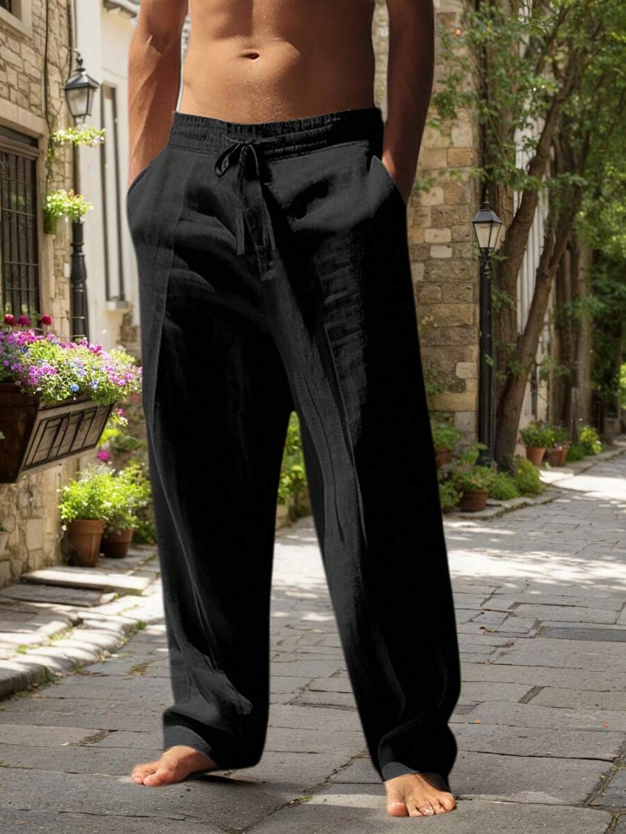 MATHIS | PANTALONE LEGGERO IN LINO CON CORDINO