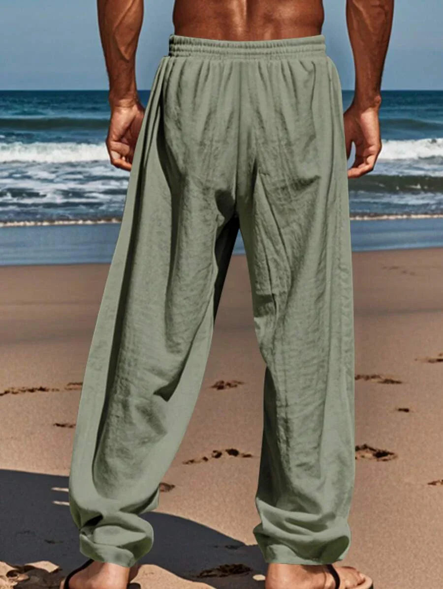 MATHIS | PANTALONE LEGGERO IN LINO CON CORDINO