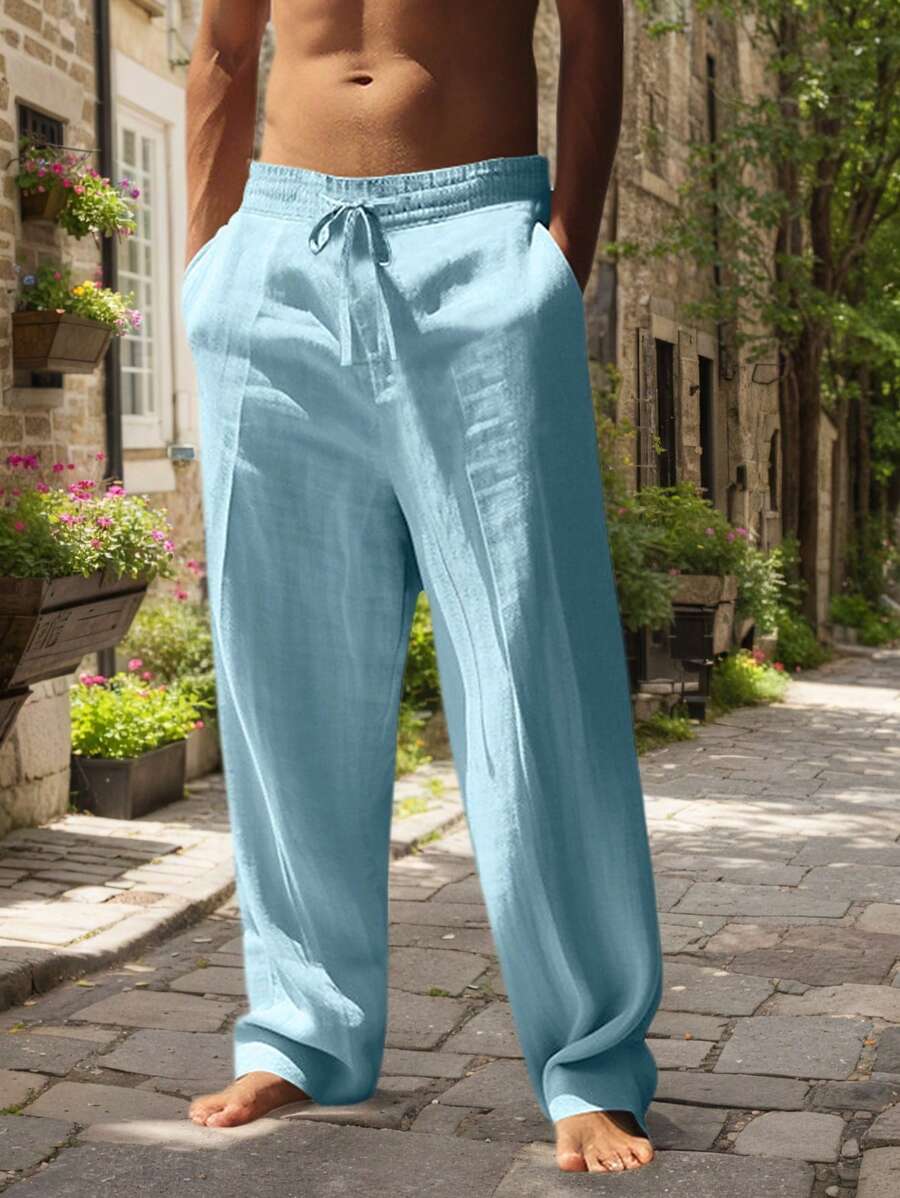 MATHIS | PANTALONE LEGGERO IN LINO CON CORDINO