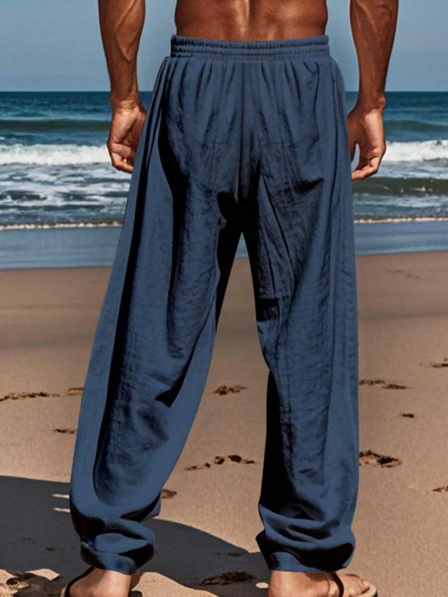 MATHIS | PANTALONE LEGGERO IN LINO CON CORDINO