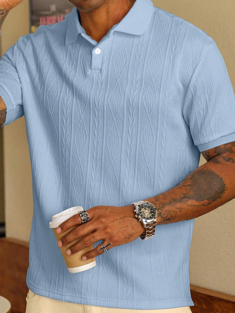 GIANNI | MAGLIA A COLLO ALTO ESTIVA CON BOTTONI