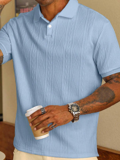 GIANNI | MAGLIA A COLLO ALTO ESTIVA CON BOTTONI