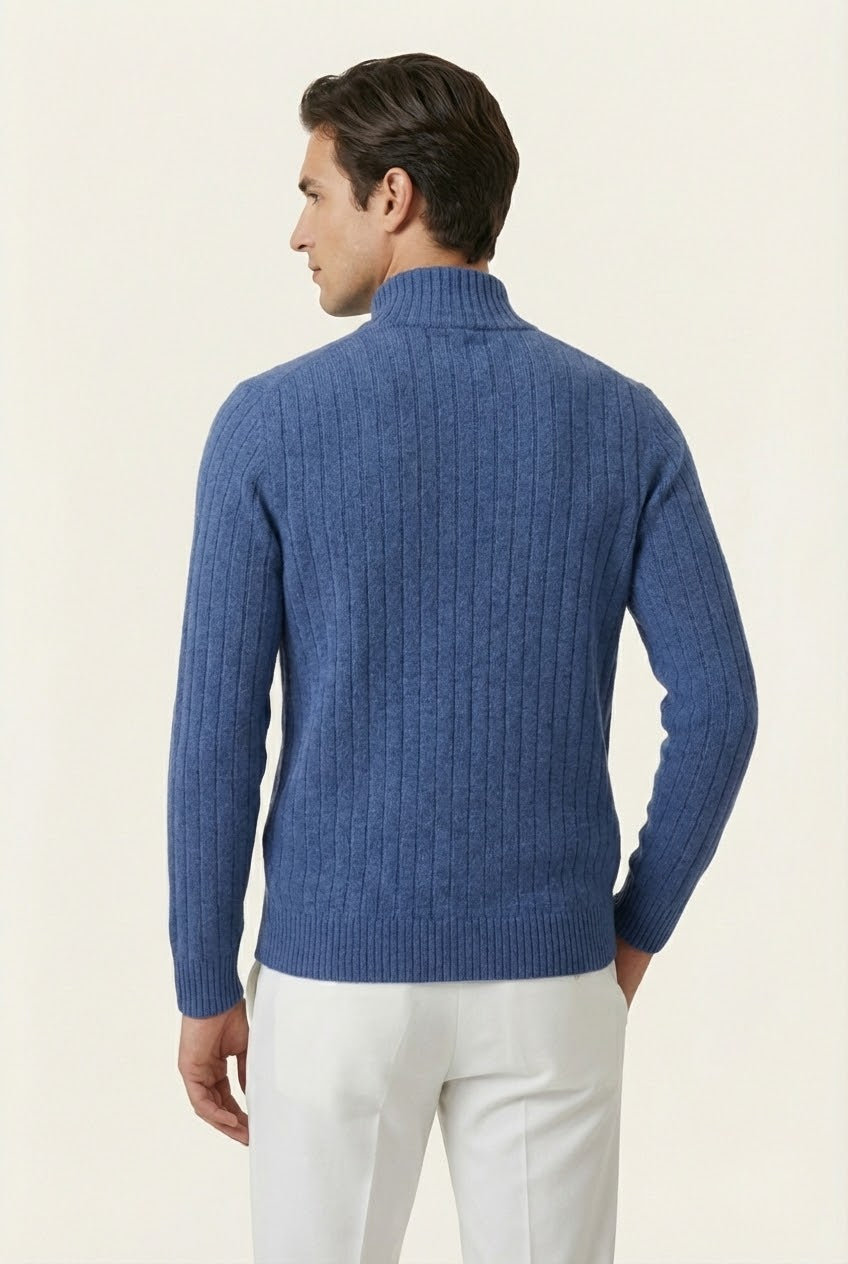 Gilet Léon Bleu Clair Côtelé