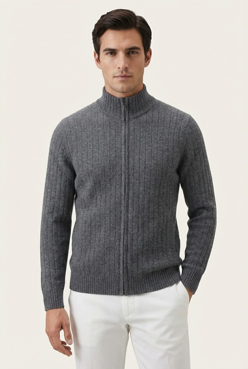 VESTE RIB VOYAGEUR LÉON GRIS