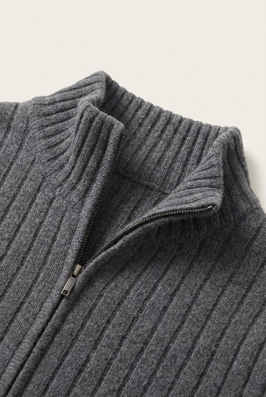VESTE RIB VOYAGEUR LÉON GRIS