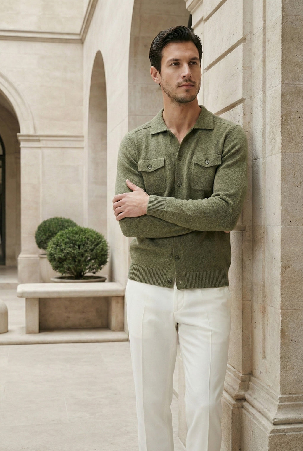Gilet Tricoté Santio Green
