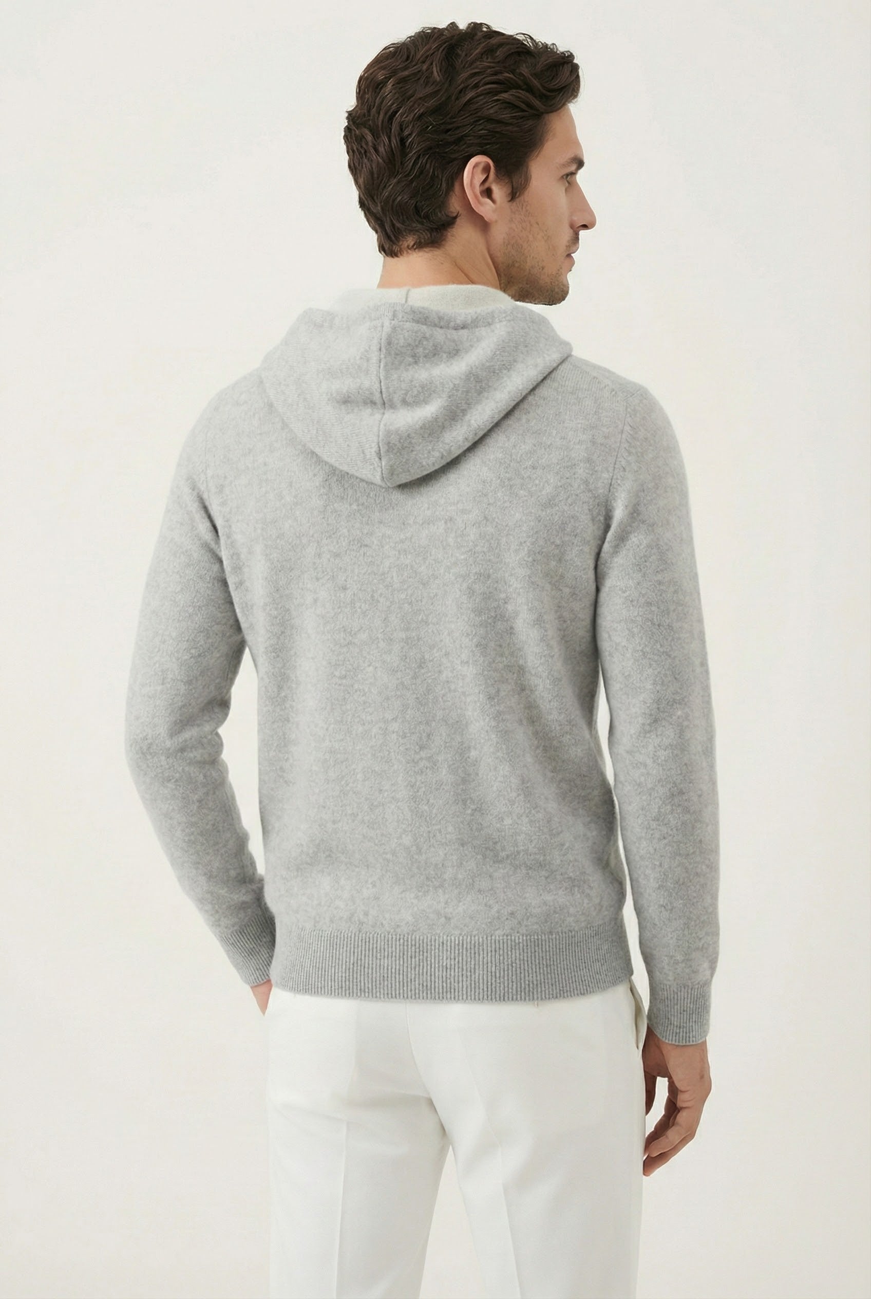 Gilet Zippé Santo Gris Clair