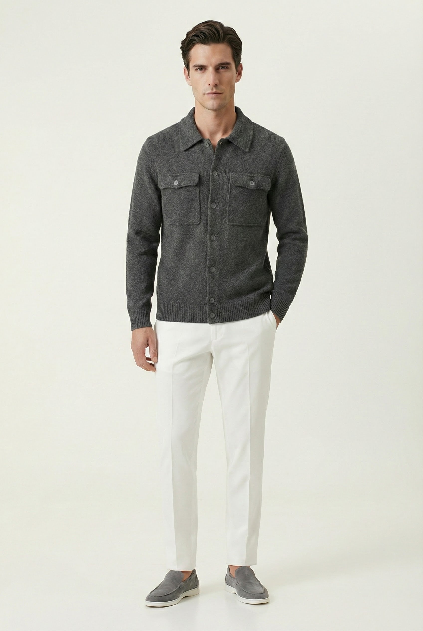 GILET TRICOTÉ VILLE SANTIO GRIS