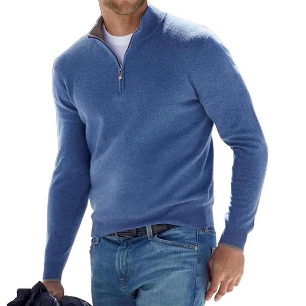 Marchmel | Homme Pull Col Zippé Élégant Hiver
