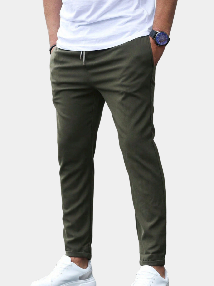DAVID | PANTALONI CASUAL DI QUALITÀ LEGGERI A GAMBA DRITTA