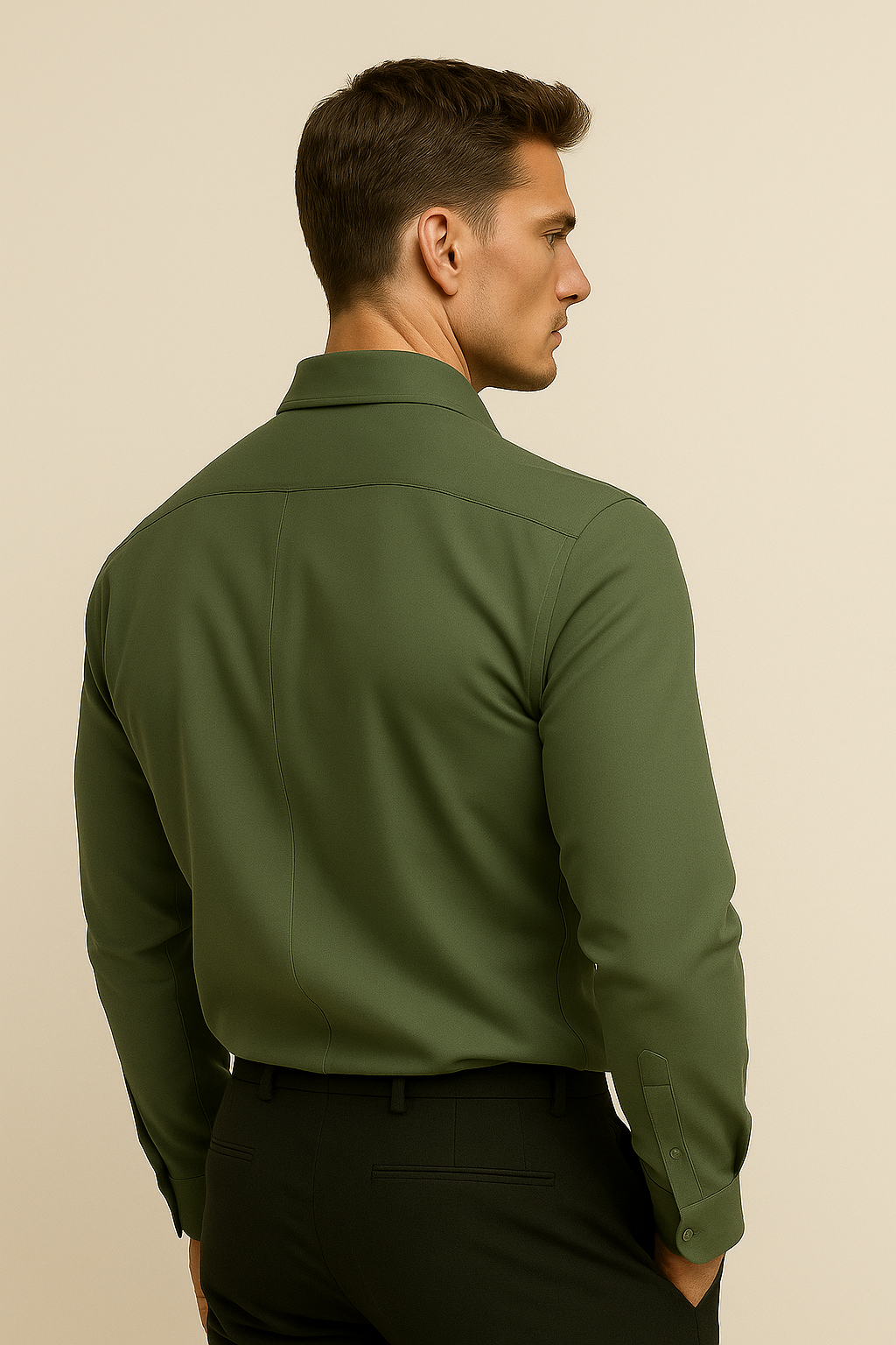 Marchmel | Uomo Camicia in Cotone Firenze Verde Oliva