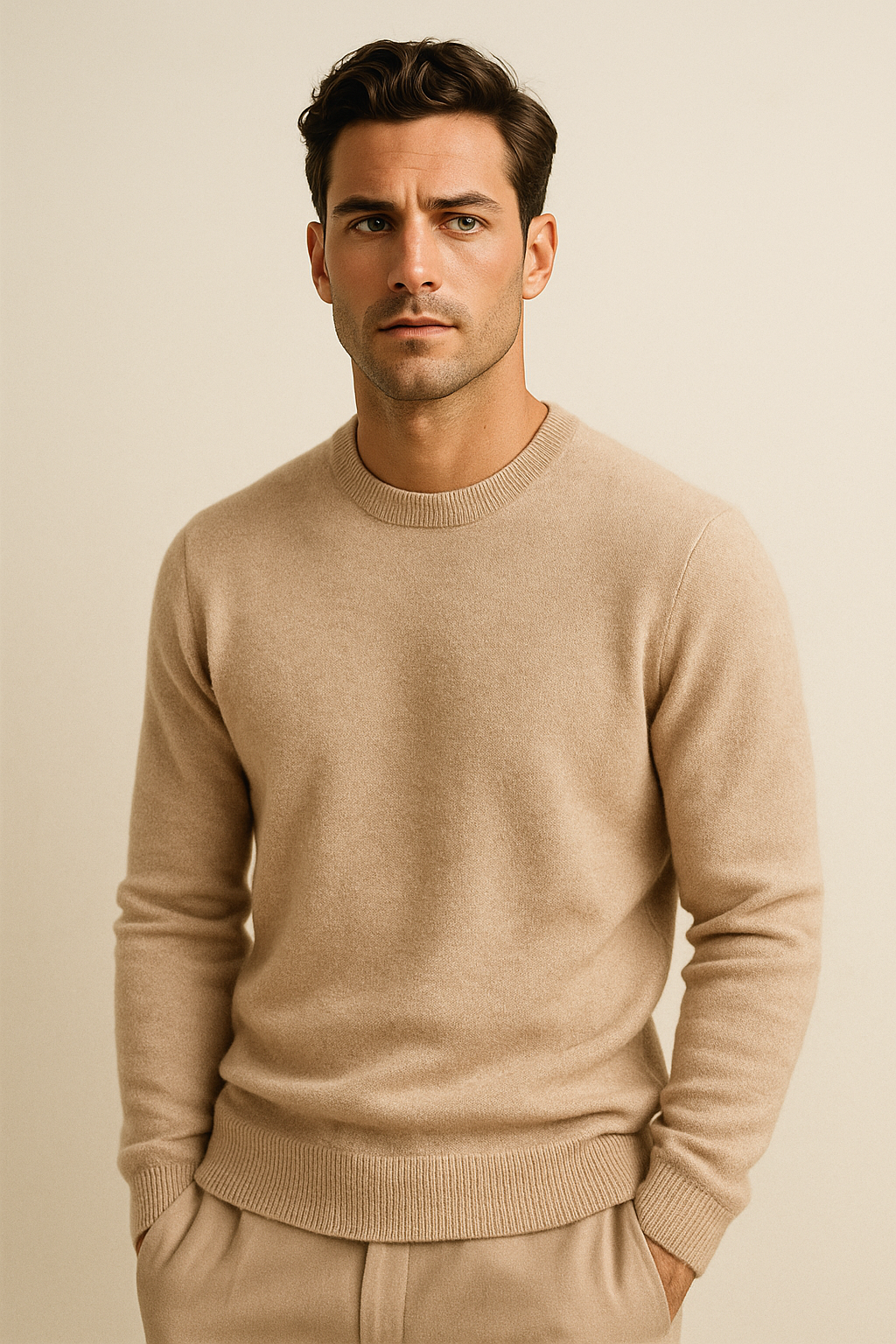 Pull en Cachemire Santiano Beige