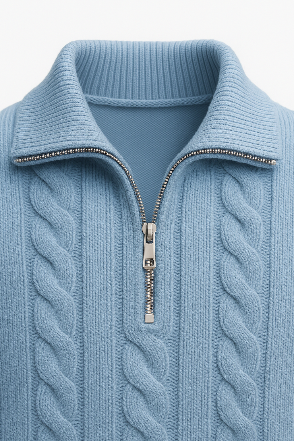 Sero Zip Knit Bleu Clair