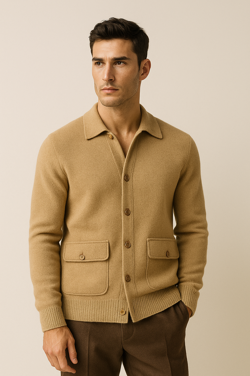 Cardigan en Cachemire Vicenza Camel