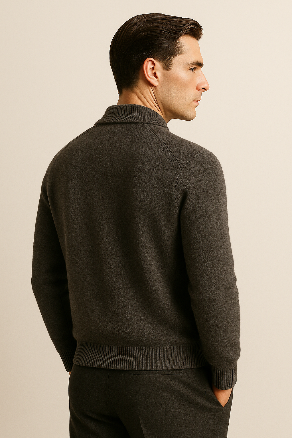 Cardigan en Cachemire Vicenza Gris Foncé