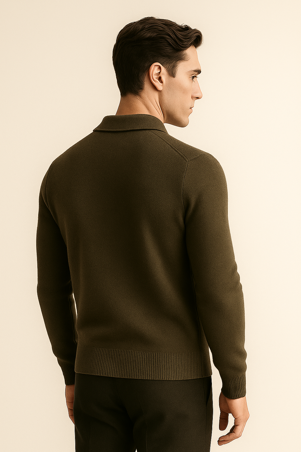 Cardigan en Cachemire Vicenza Vert Olive