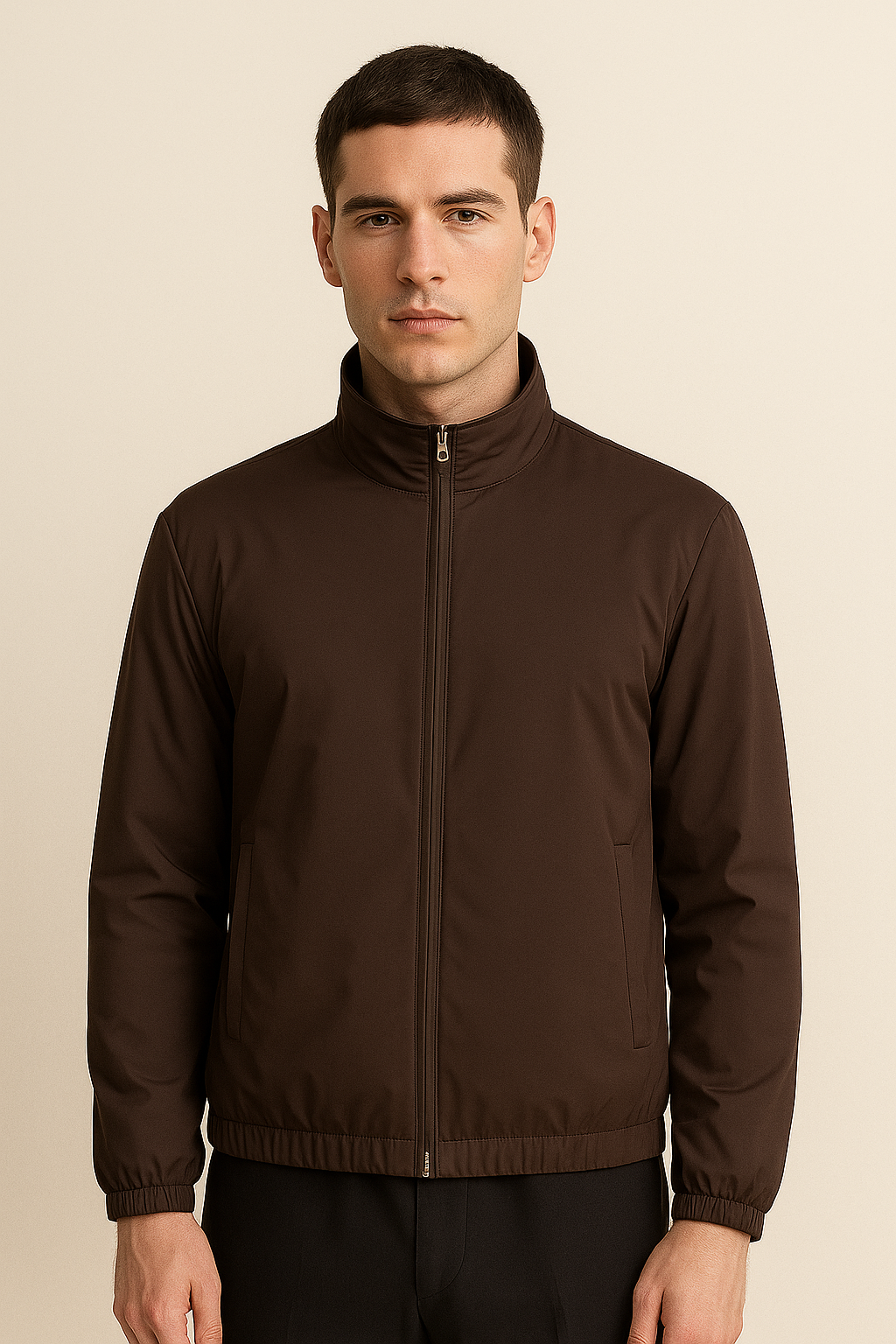 Veste Bomber Réversible Marron