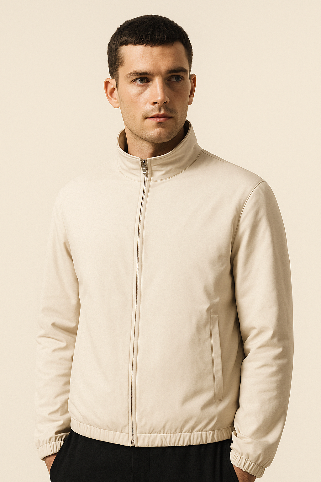 Veste Bomber Réversible Ivoire