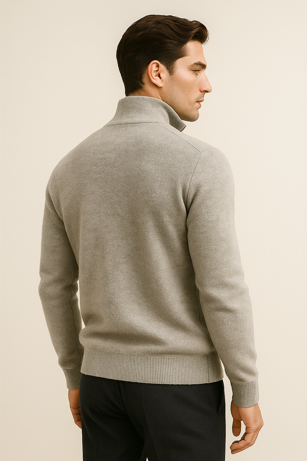 Marciello Gilet Réversible en Cachemire Beige & Gris