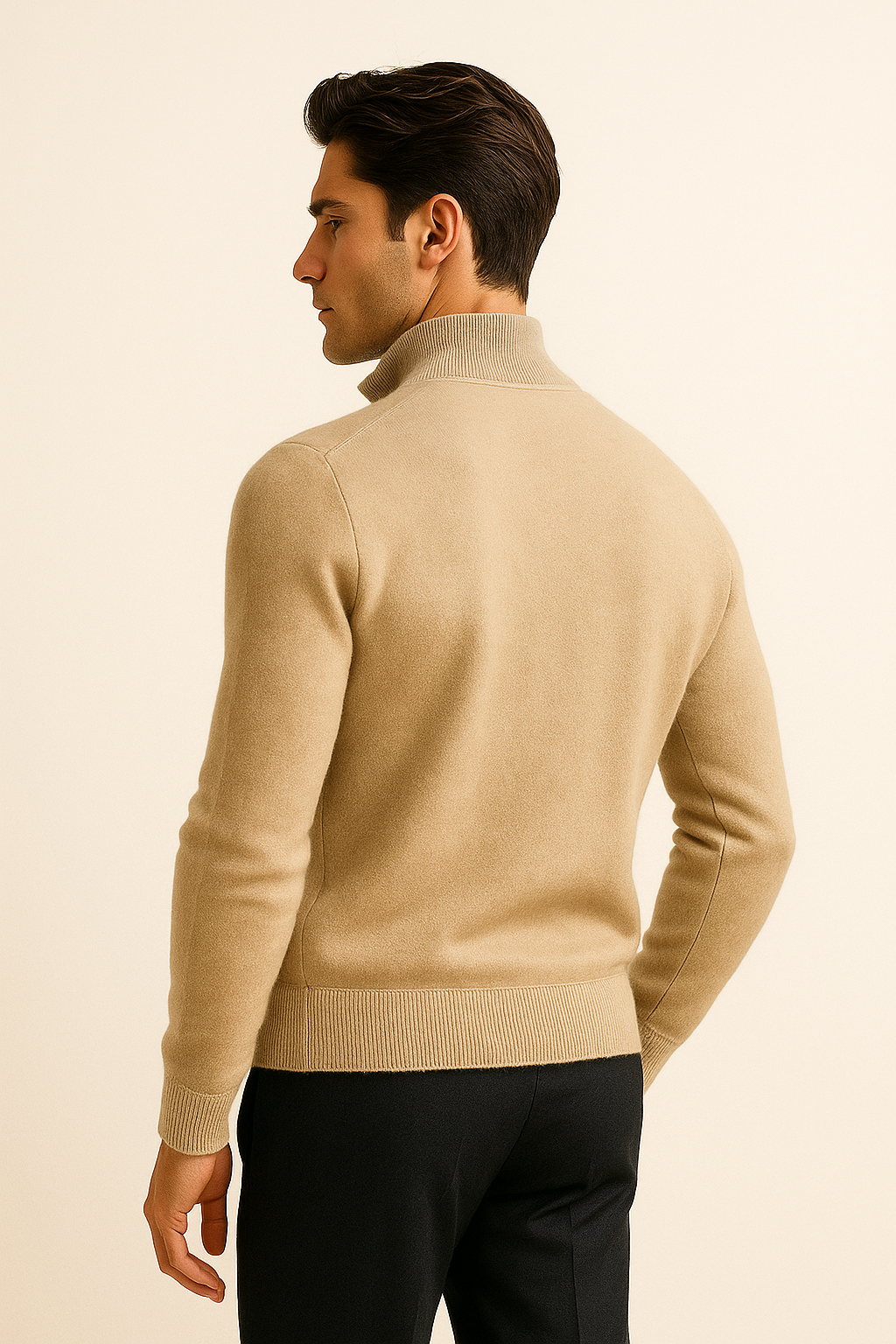 Marciello Gilet Réversible en Cachemire Beige & Gris