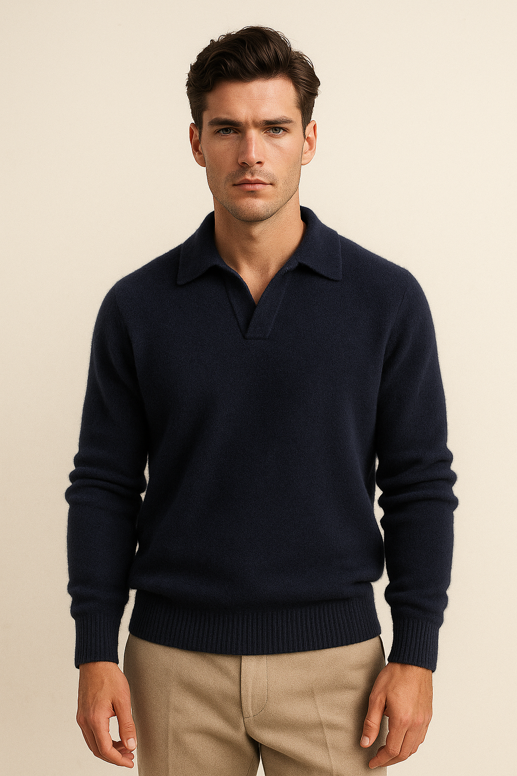 Polo Tricot en Cachemire Marencio Marine