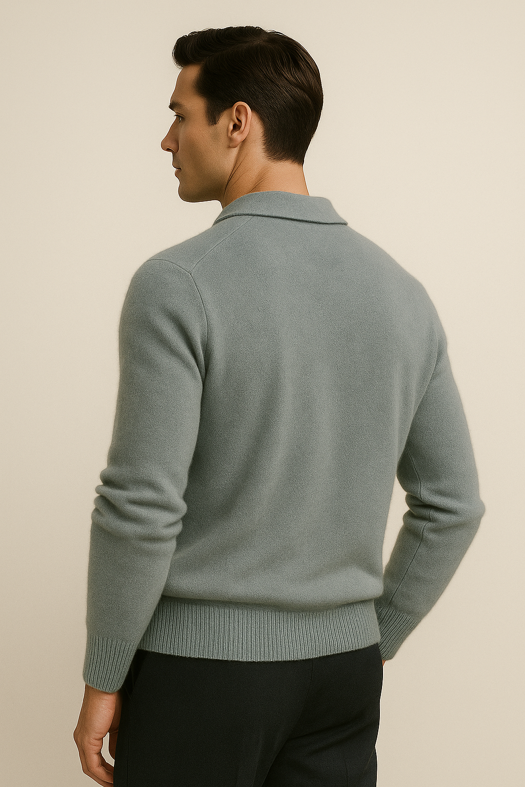 Polo en Cachemire Marencio Bleu Clair