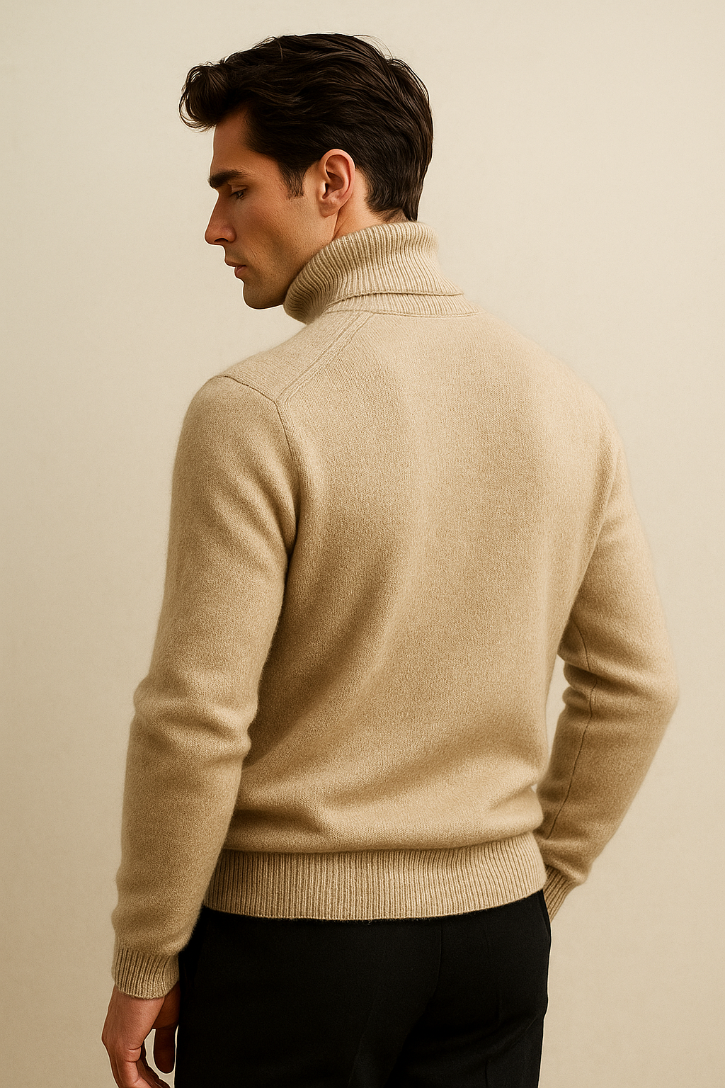 Col roulé en cachemire Carezza Beige