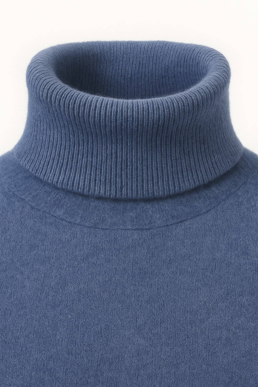 Col roulé Carezza en cachemire bleu