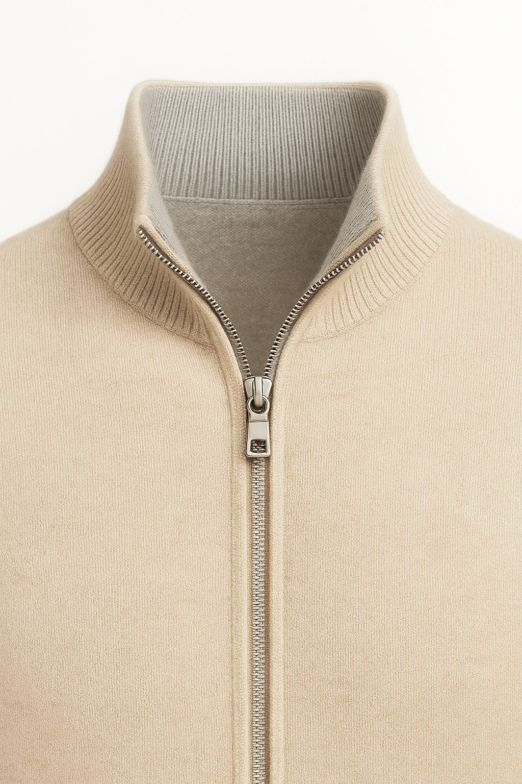 Marciello Gilet Réversible en Cachemire Beige & Gris