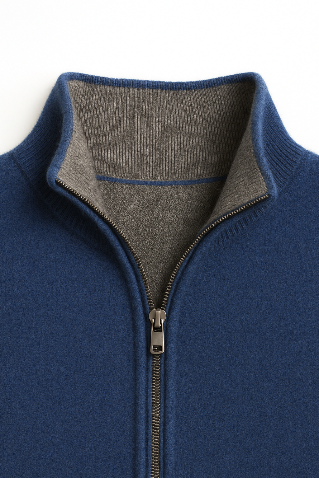 GEORGIO ZIP EN MAILLE RÉVERSIBLE MARINE