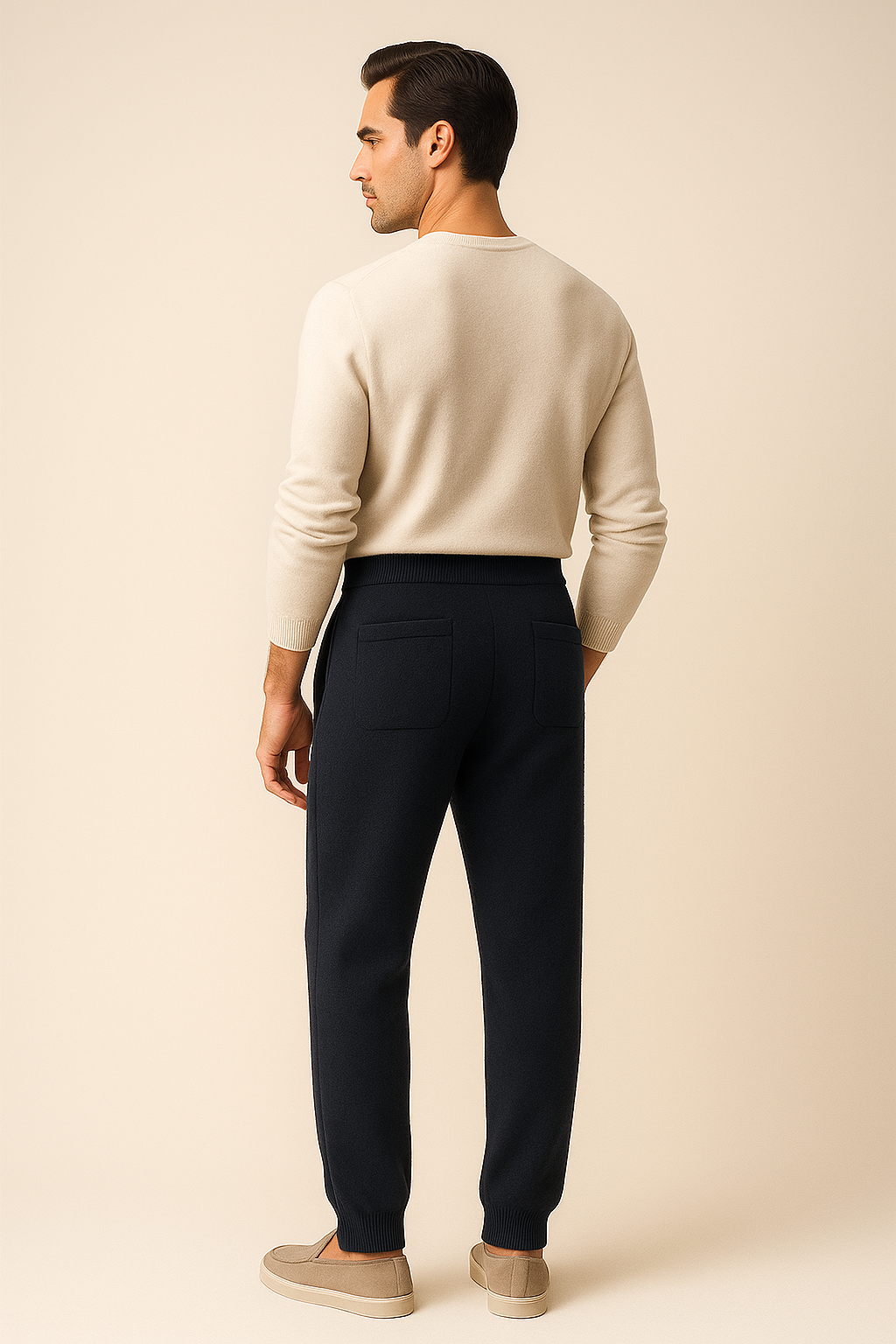Pantalon en Cachemire Sartore Marine