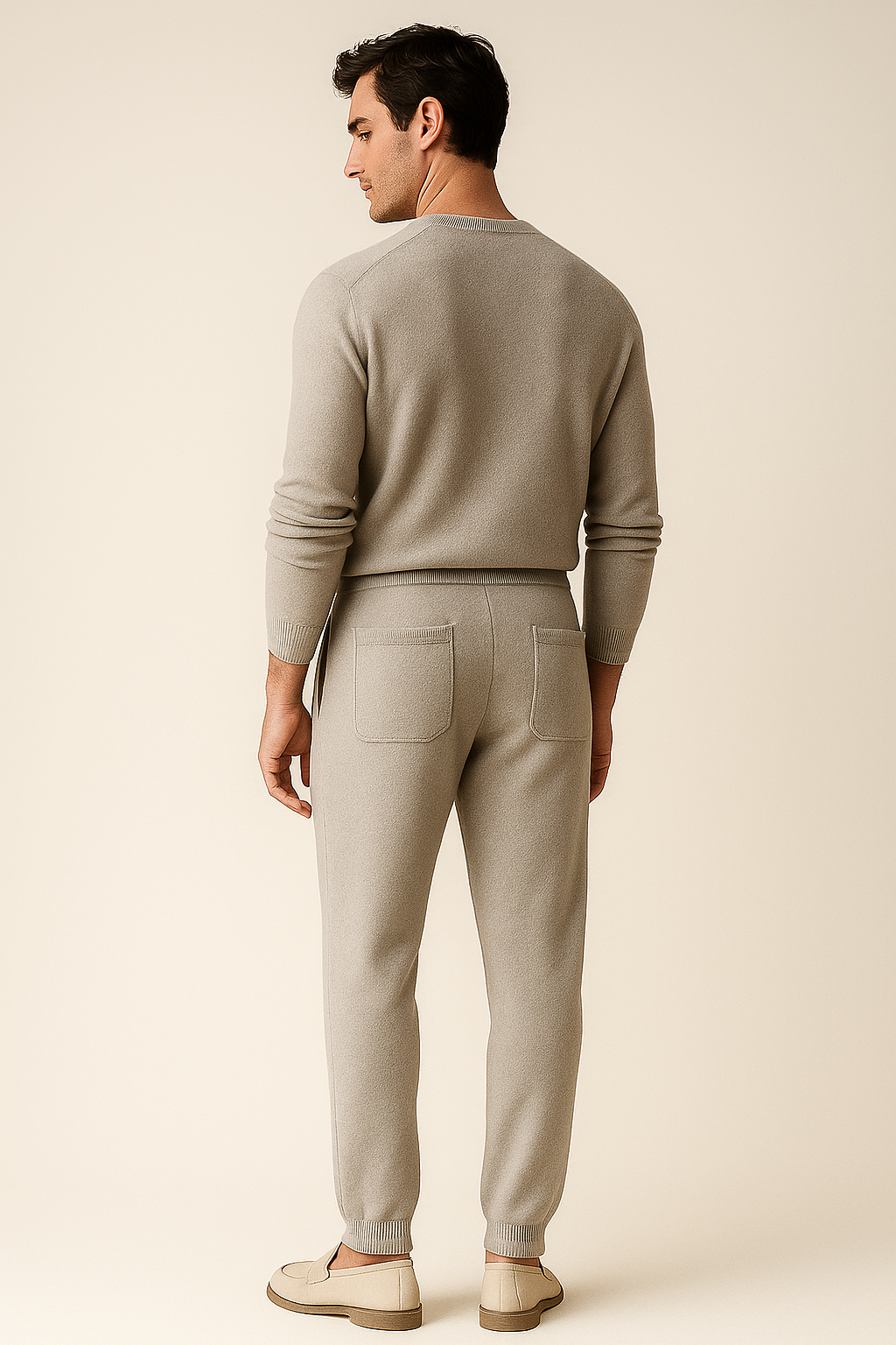 Pantalon en Cachemire Sartore Gris