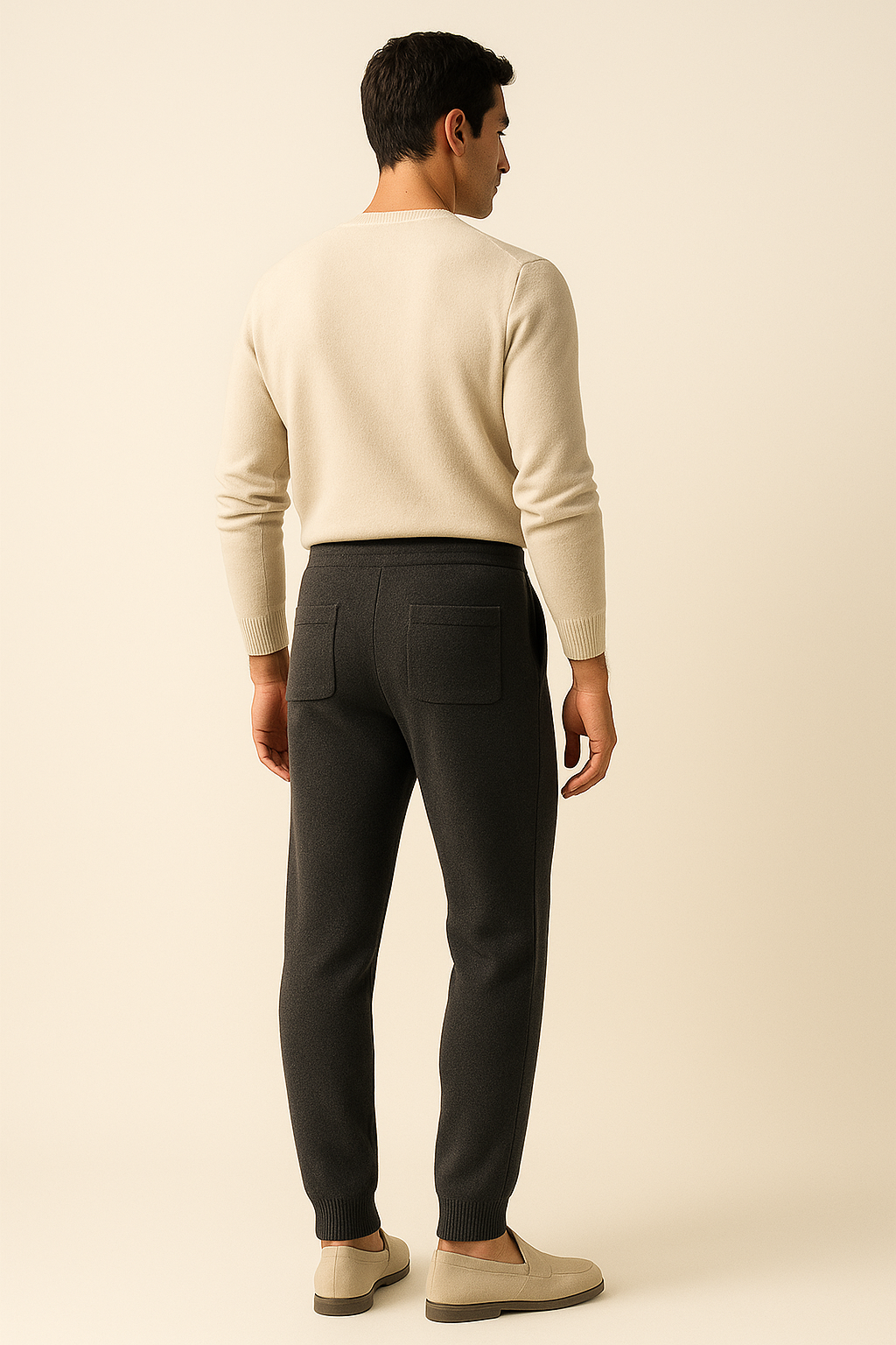 Pantalon en Cachemire Sartore Gris Foncé