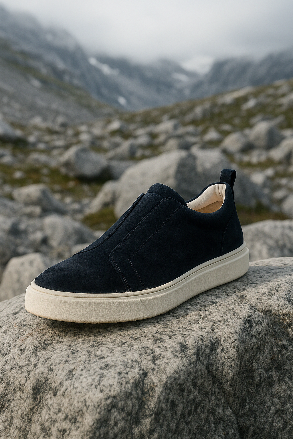 Emirali Suede Slip-On Marine
