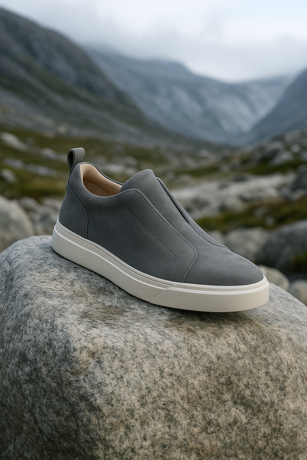 Emirali Suede Slip-On Gris