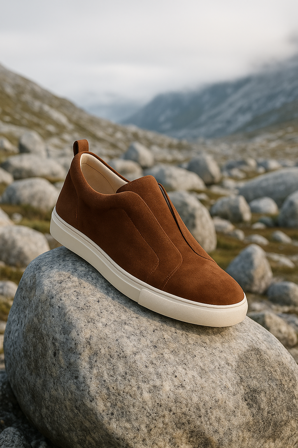 Emirali Suede Slip-On Marron