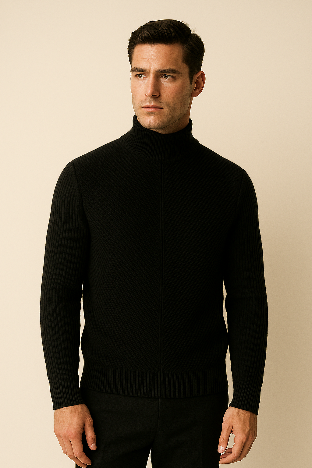 Pull en Laine Merino Lucente Noir