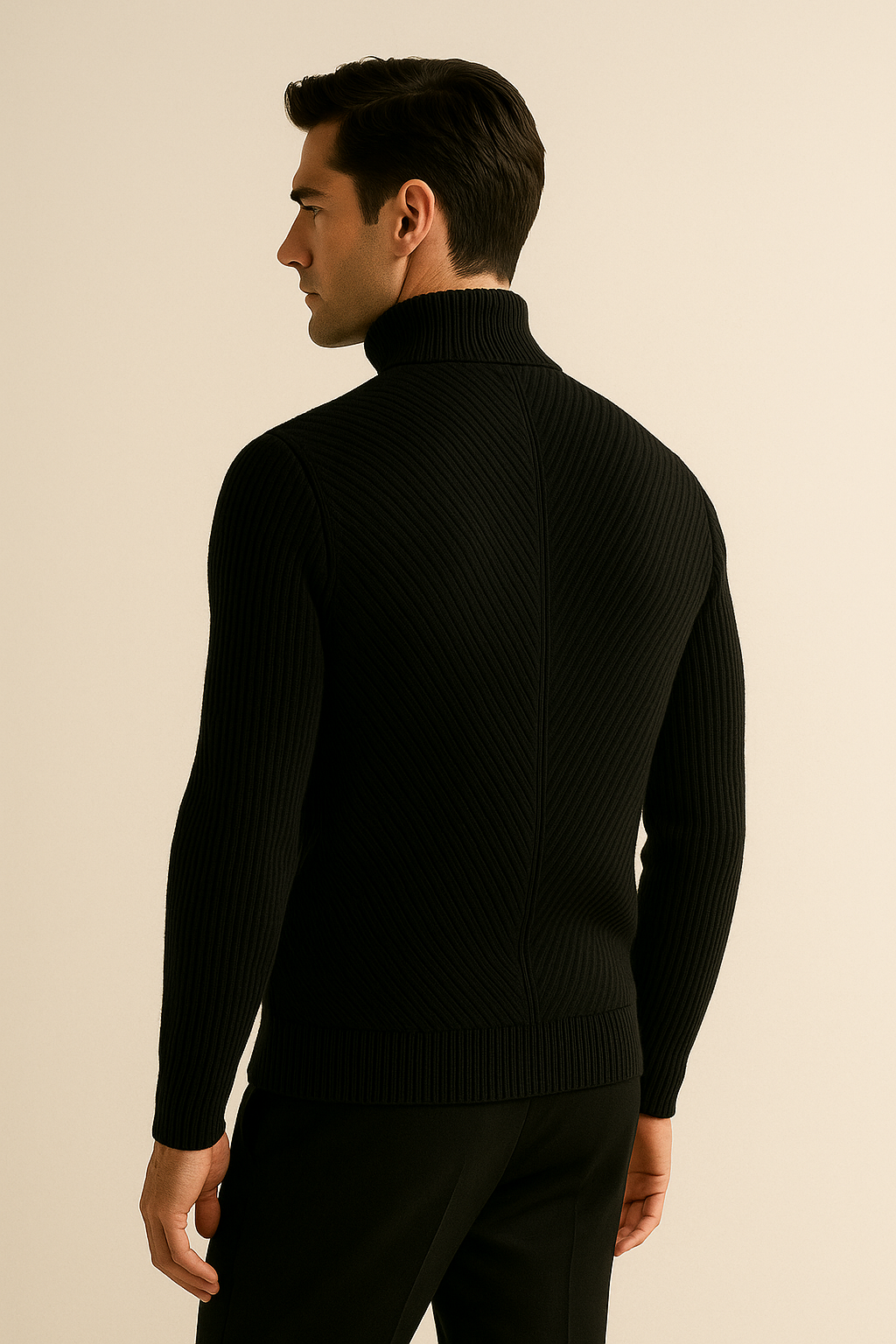 Pull en Laine Merino Lucente Noir