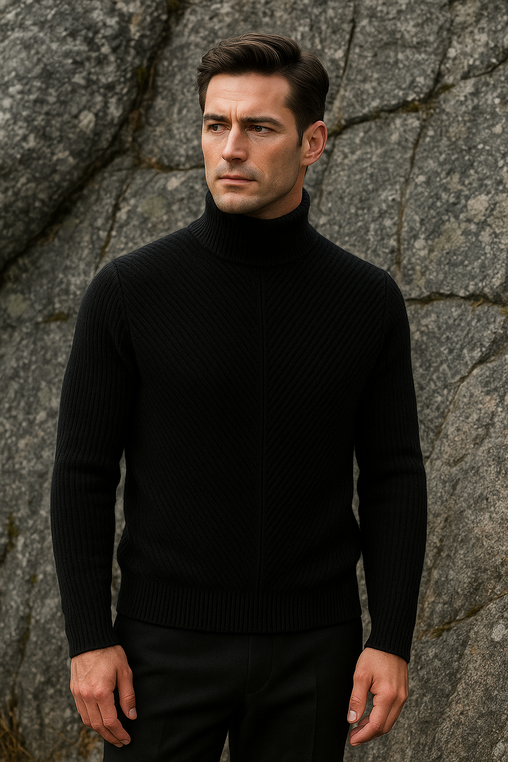 Pull en Laine Merino Lucente Noir