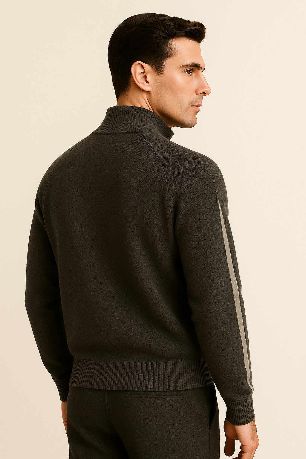 Emiral Cachemire Zip Tricot Gris Foncé