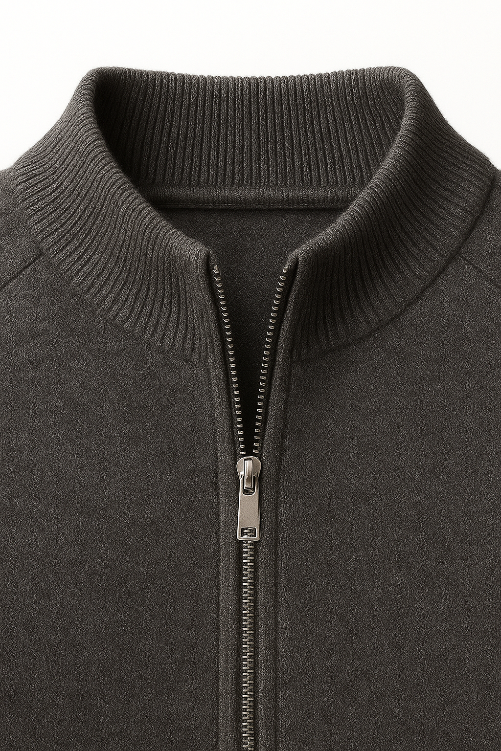 Emiral Cachemire Zip Tricot Gris Foncé