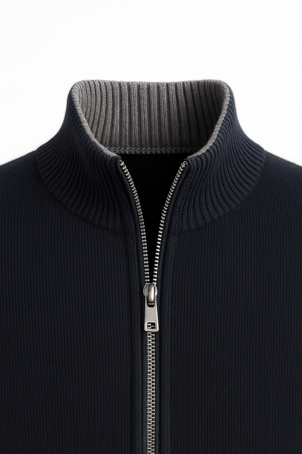Cardigan zippé Leonardo Marine